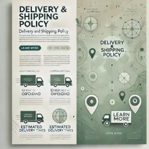 Delivery and Shipping Policy 1 "Professional and visually appealing Delivery and Shipping Policy page design for Bellection, featuring a clean and modern layout."