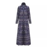 Cardigan Printed Dress Elegant Wide-Waist Long Sleeve - Image 4