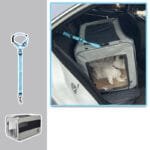Portable Foldable Pet Travel Carrier Bag – Soft-Sided Car Cage with Locking Zippers, Seatbelt Straps & Accessories - Image 8