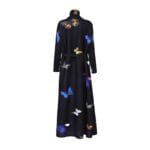 Black Wide Waist Long Sleeve Dress - Image 2