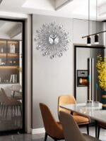 Modern Round Metal Wall Clock – Elegant Decorative Clock for Living Room & Office - Image 5