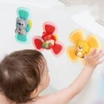 Spinning Top Baby Sucker Toy – Teether & Bath Time Fun with Suction Cup Action