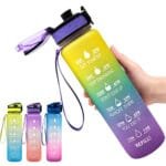 1L Motivational Tritan Water Bottle with Time Marker & Leakproof - Image 4