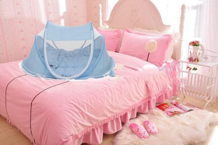 Portable Baby Mosquito Net with Mattress & Pillow - Image 3