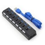 7-Port USB 3.0 High-Speed Hub with LED Switches - Image 2