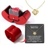 Handmade Rose Jewelry Box - Soap Flower & Heart Pendant - Image 10