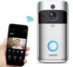 166° Wide-Angle Lens WiFi Video Doorbell with Two-Way Audio and PIR Motion Detection