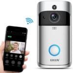 166° Wide-Angle Lens WiFi Video Doorbell with Two-Way Audio and PIR Motion Detection