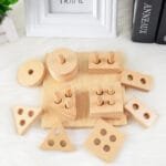 Wooden Geometric Shape Puzzle – Educational Toy for Toddlers