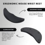 Premium Ergonomic Mouse Wrist Rest | Silicon Gel Non-Slip - Image 6