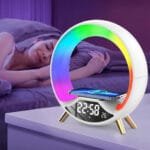 O Light 3-in-1 Wireless Charging Bluetooth Speaker Night Light with Clock & Alarm
