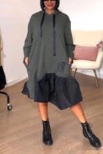 Asymmetric Pleated Midi Dress – Casual & Chic - Image 6