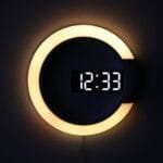 LED Mirror Wall Clock with Alarm, Temperature Display & Adjustable Brightness - Image 3