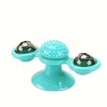 Interactive Windmill Cat Toy with Suction Cup – Rotating Spinner with Catnip, Jagged Ball, Toothbrush & Massager - Image 8