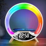 O Light 3-in-1 Wireless Charging Bluetooth Speaker Night Light with Clock & Alarm - Image 2