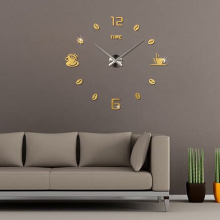 Oversized Wall Sticker Clock – Creative Round Wall Clock for Home & Office Decoration