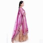 Sari Scarf Mesh Embroidery Georgette - Image 5