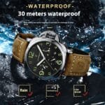 Casual Leather Strap Quartz Watch – Mineral Glass, Alloy Case - Image 3