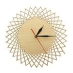 Nordic Geometric Abstract Wall Clock – Modern Wooden Decorative Timepiece - Image 5