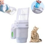 2-in-1 Cat Litter Scoop with Refill Bags – Self-Cleaning Waste Bin System for Easy Pet Waste Disposal