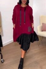 Asymmetric Pleated Midi Dress – Casual & Chic - Image 3