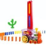 Domino Train Toy – Automatic Domino Laying Train with Colorful Blocks