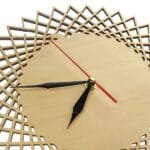 Nordic Geometric Abstract Wall Clock – Modern Wooden Decorative Timepiece - Image 2