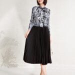 Floral Print High-Waist Dress – Long Sleeve - Image 6