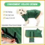 Super Absorbent Pet Bathrobe – Fast Drying Microfiber Dog Towel with Waist Wrap & Hook and Loop Closure - Image 3