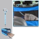 Portable Foldable Pet Travel Carrier Bag – Soft-Sided Car Cage with Locking Zippers, Seatbelt Straps & Accessories - Image 3