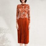 Floral Print High-Waist Dress – Long Sleeve - Image 7