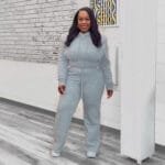 Stylish Gray Two-Piece Set – Long-Sleeve Top & Pants