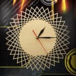 Nordic Geometric Abstract Wall Clock – Modern Wooden Decorative Timepiece - Image 4