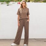 Spring Solid Color Multi-pocket Casual Suit