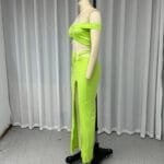 Two-Piece Midriff Set – Crop Top & Long Skirt - Image 4