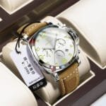 Casual Leather Strap Quartz Watch – Mineral Glass, Alloy Case - Image 8