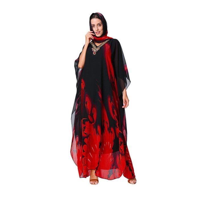 Chiffon Maxi Dress – Beaded, Flowing & Stylish - Image 3