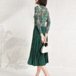 Floral Print High-Waist Dress – Long Sleeve - Image 4
