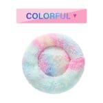 Fluffy Donut Dog Bed | Calming Plush Washable Pet Cushion - Image 2