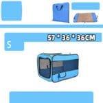 Portable Foldable Pet Travel Carrier Bag – Soft-Sided Car Cage with Locking Zippers, Seatbelt Straps & Accessories - Image 9