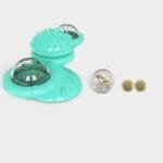 Interactive Windmill Cat Toy with Suction Cup – Rotating Spinner with Catnip, Jagged Ball, Toothbrush & Massager - Image 3