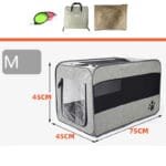 Portable Foldable Pet Travel Carrier Bag – Soft-Sided Car Cage with Locking Zippers, Seatbelt Straps & Accessories - Image 6