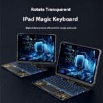 360° Swivel iPad Keyboard Case – Transparent Smart Trackpad - Image 4