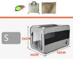 Portable Foldable Pet Travel Carrier Bag – Soft-Sided Car Cage with Locking Zippers, Seatbelt Straps & Accessories - Image 4