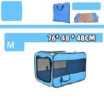 Portable Foldable Pet Travel Carrier Bag – Soft-Sided Car Cage with Locking Zippers, Seatbelt Straps & Accessories - Image 10