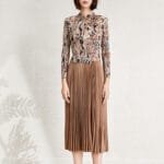 Floral Print High-Waist Dress – Long Sleeve - Image 8